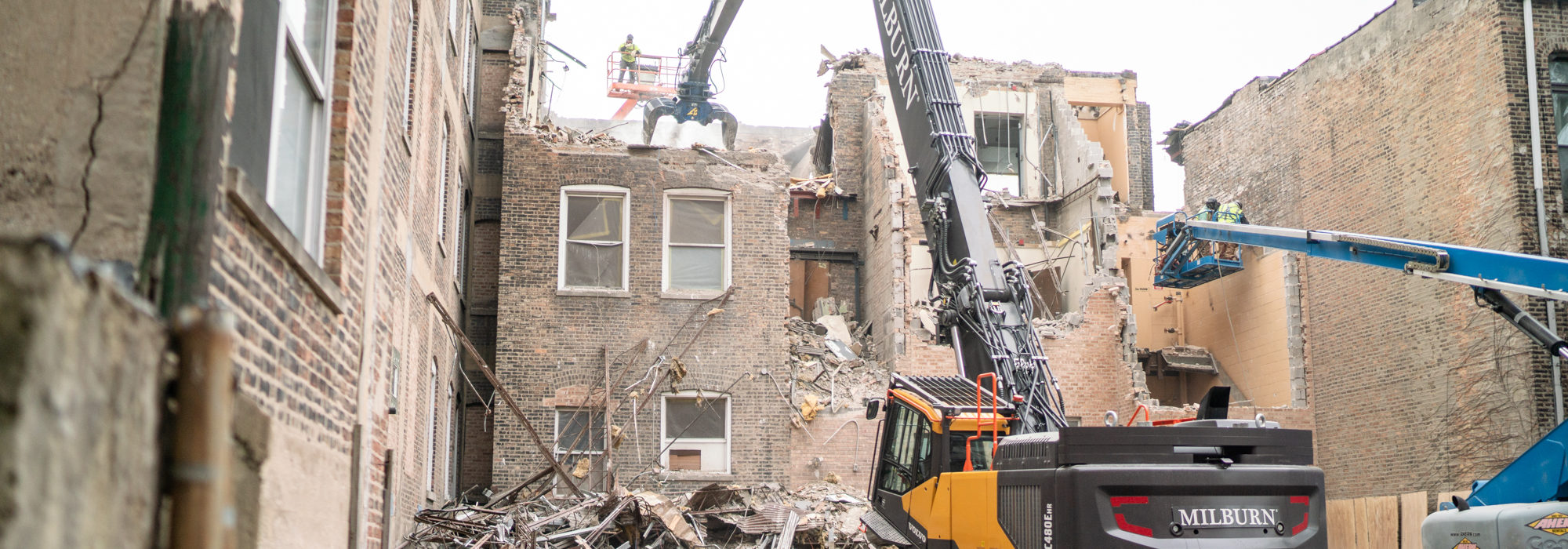 Milburn Demolition works at Jefferson Park Hospital